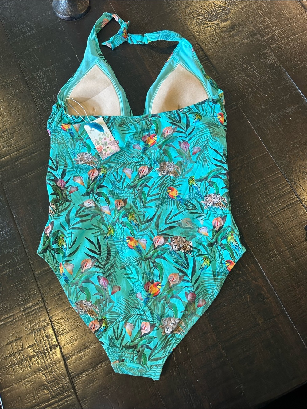 Women’s Johnny Was Size XL Tropical Print One-Piece Swimsuit - Picture 2 of 6
